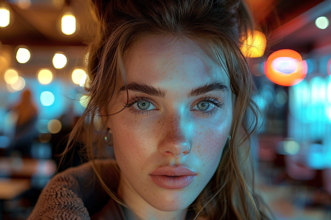 Close-up of a woman's face | Source: Midjourney