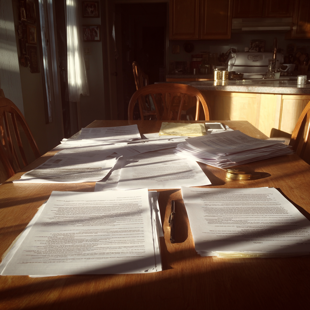 Paperasse sur une table | Source : Midjourney