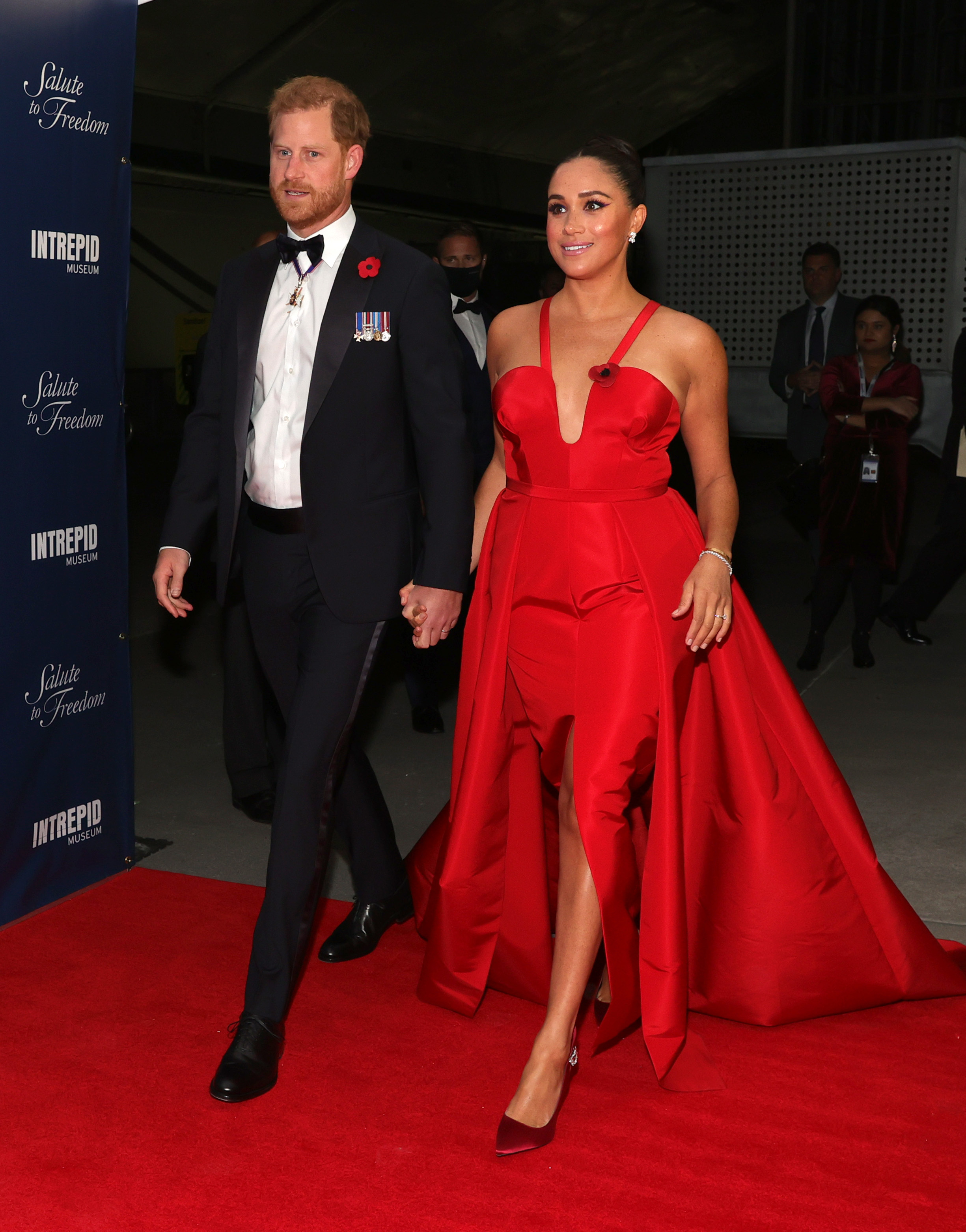 Le prince Harry et Meghan Markle assistent au gala 2021 Salute to Freedom à New York le 10 novembre 2021 | Source : Getty Images