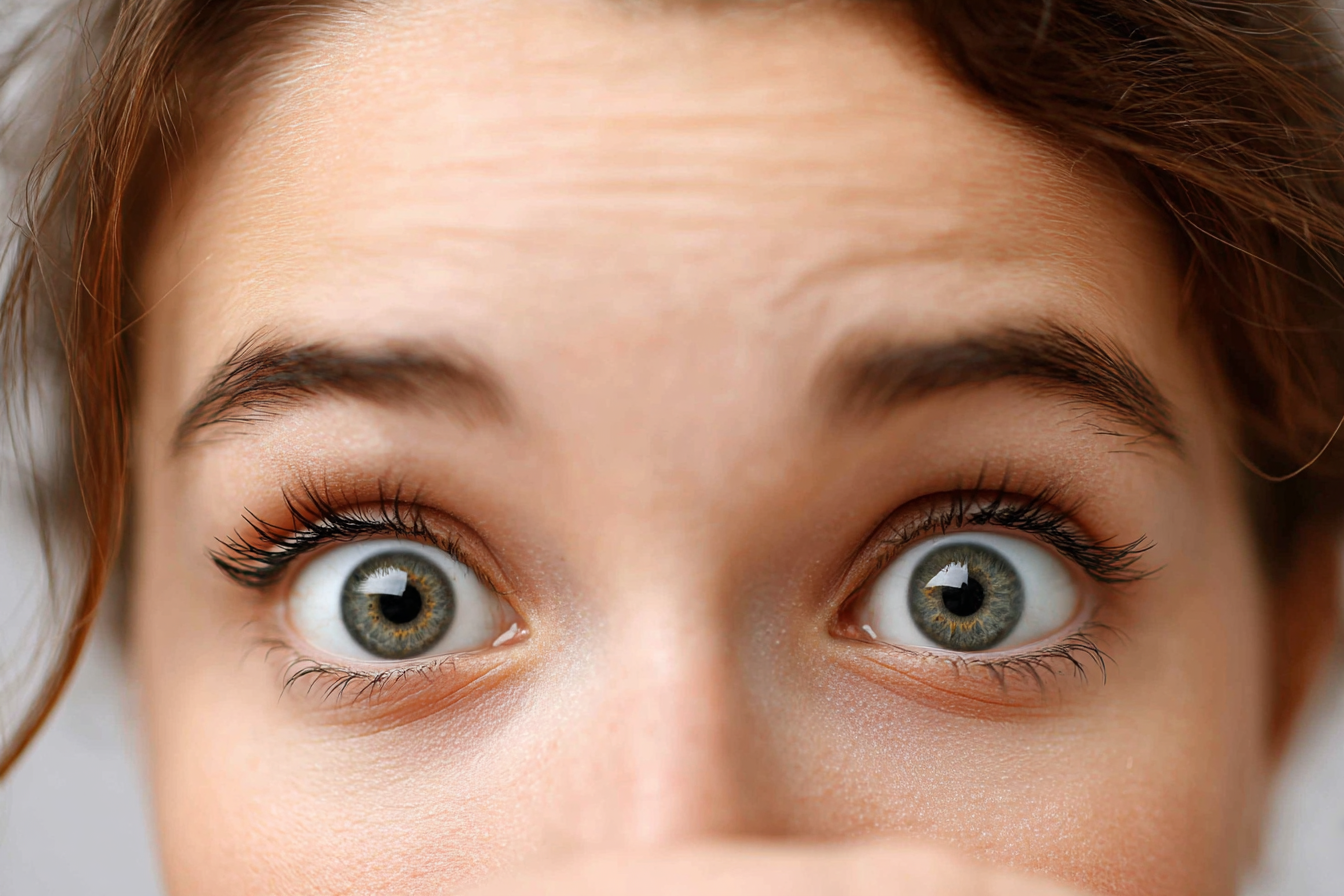 Une femme qui regarde avec de grands yeux | Source : Midjourney