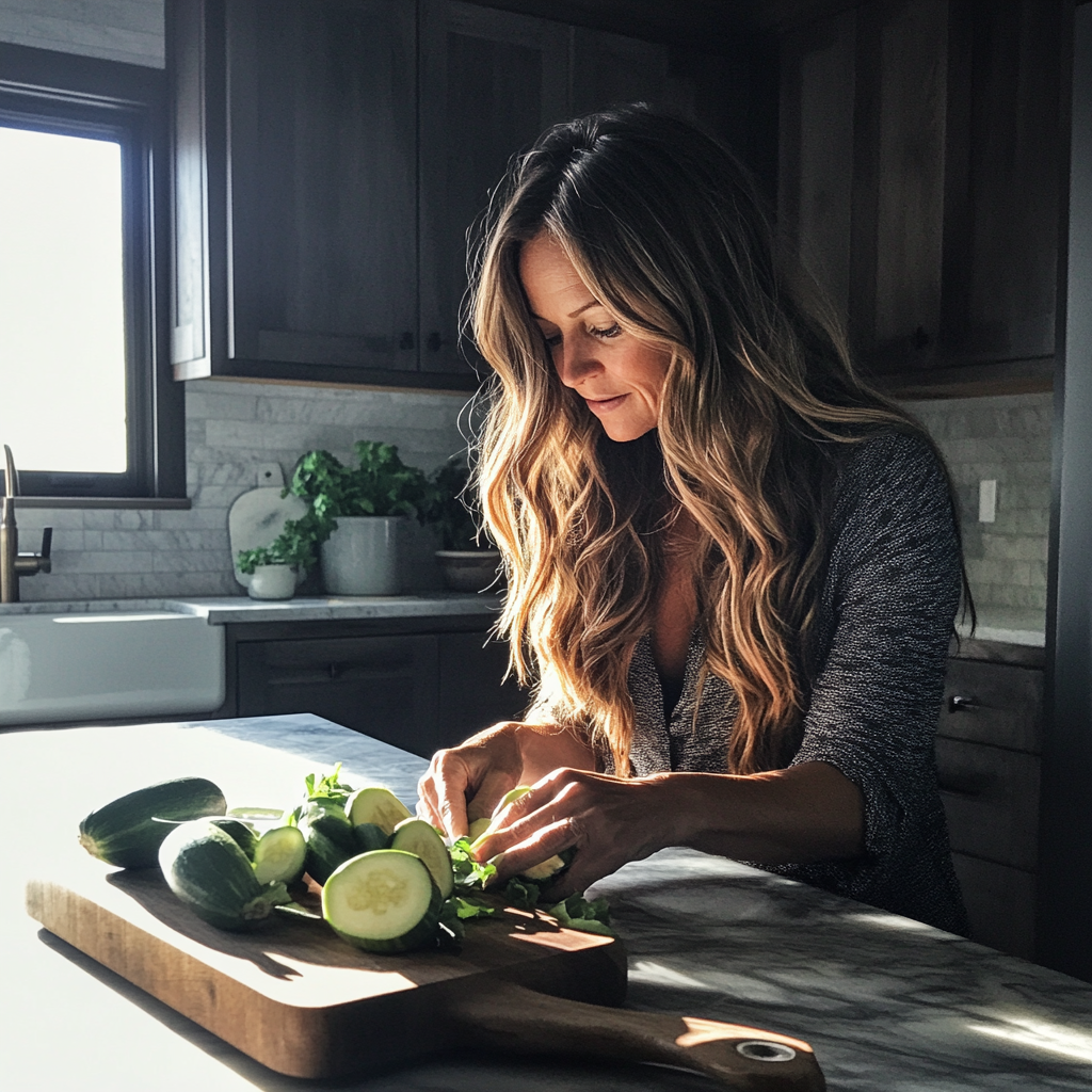 Une femme occupée dans une cuisine | Source : Midjourney