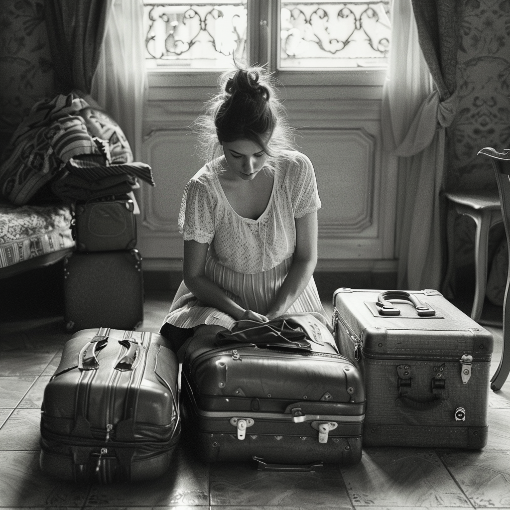 Une femme préparant des valises | Source : Midjourney