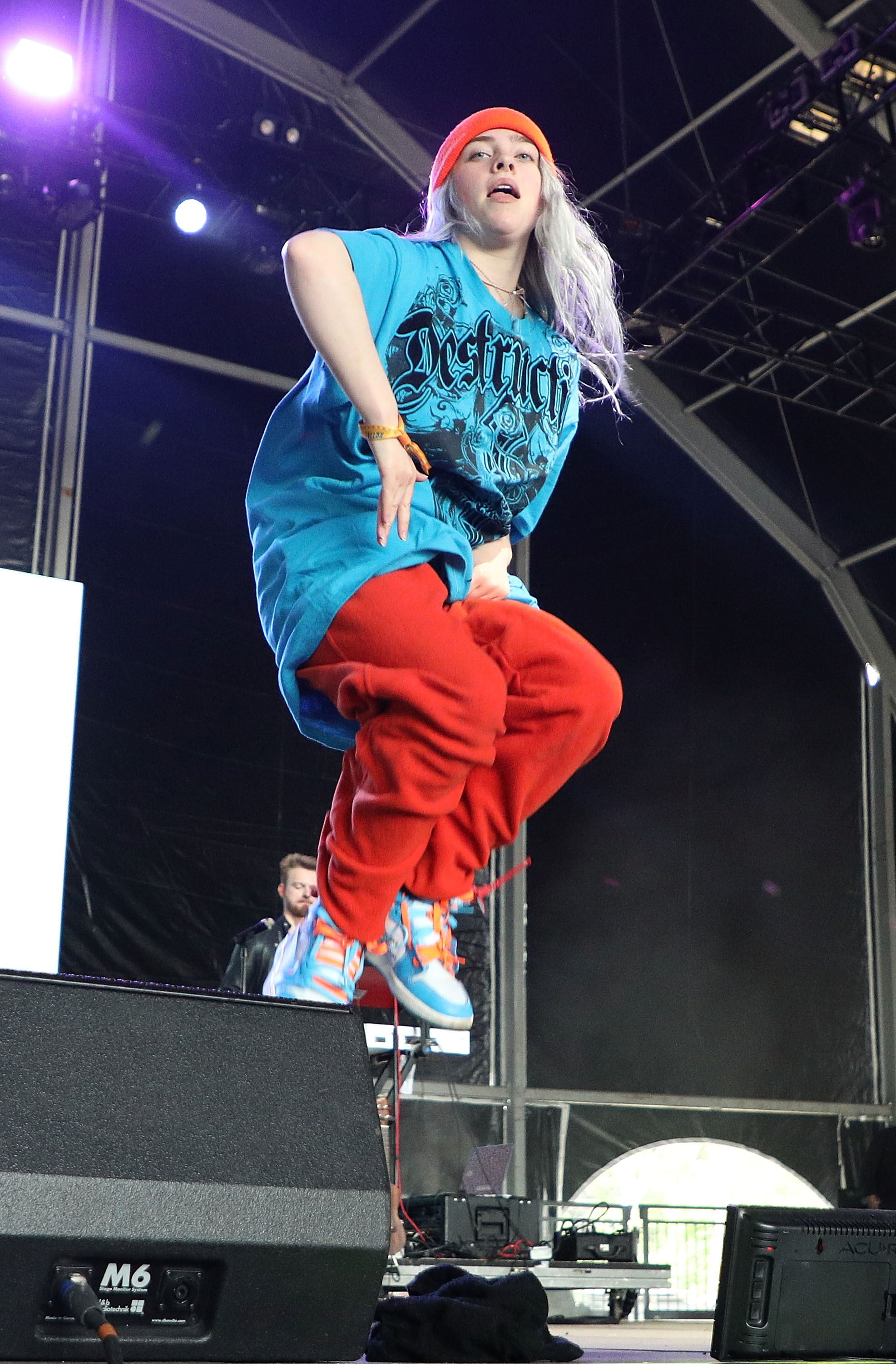 Billie Eilish se produit sur scène lors de la troisième journée du Governors Ball Music Festival à New York, le 3 juin 2018. | Source : Getty Images