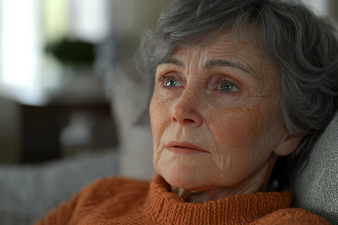 Une femme assise dans sa maison | Source : Midjourney