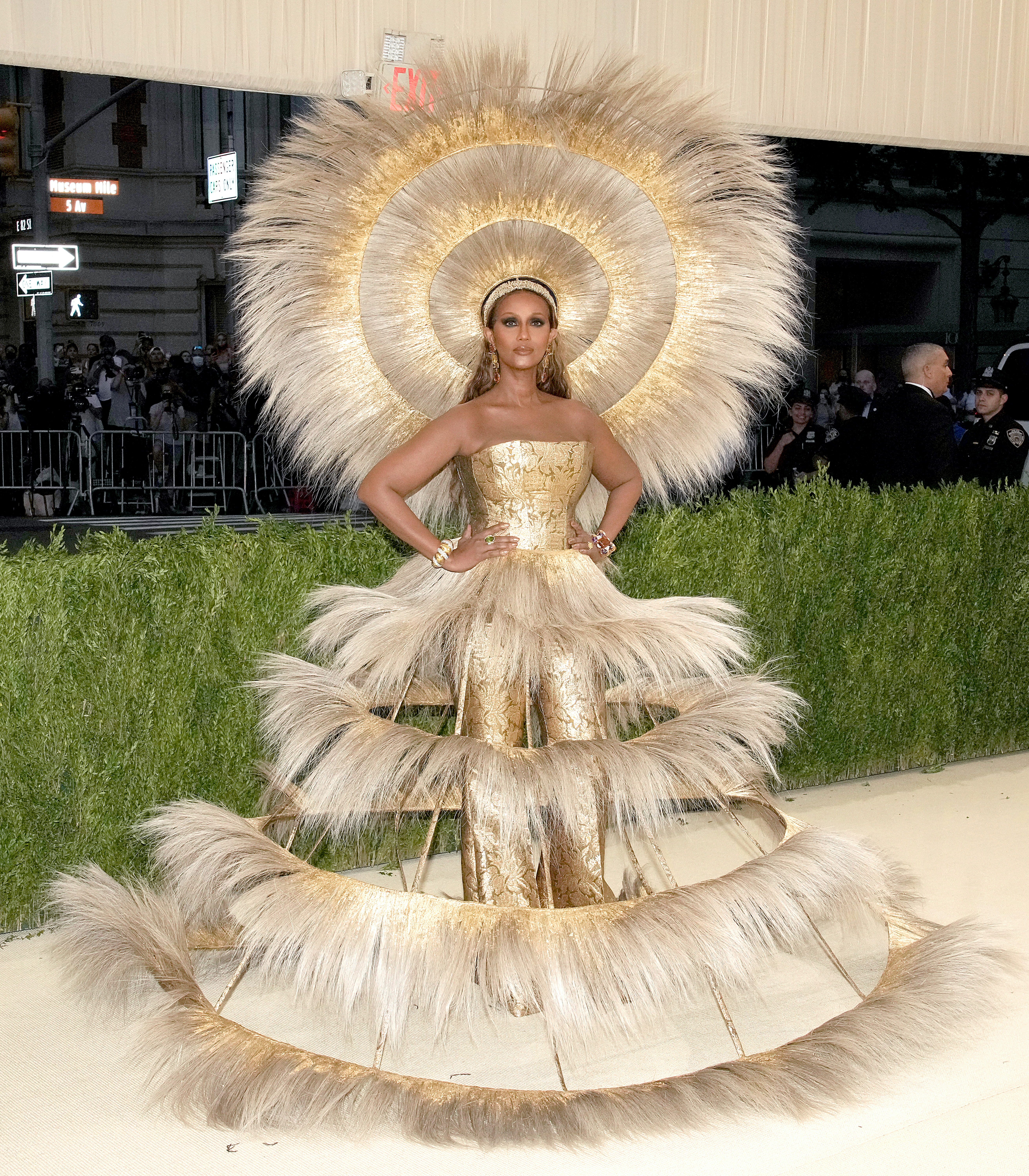 Iman au Met Gala 2021 "In America : A Lexicon Of Fashion" le 13 septembre 2021, à New York. | Source : Getty Images
