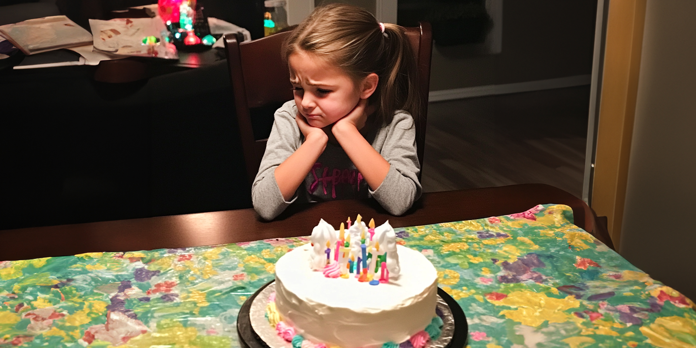 Une fille bouleversée devant son gâteau | Source : Amomama