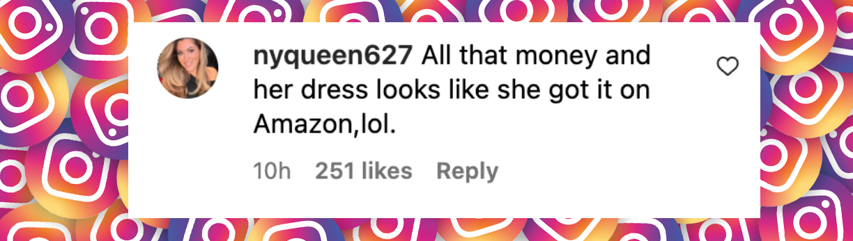 Un commentaire d'une internaute tiré d'un post daté du 27 juin 2025. | Source : Instagram/pagesix
