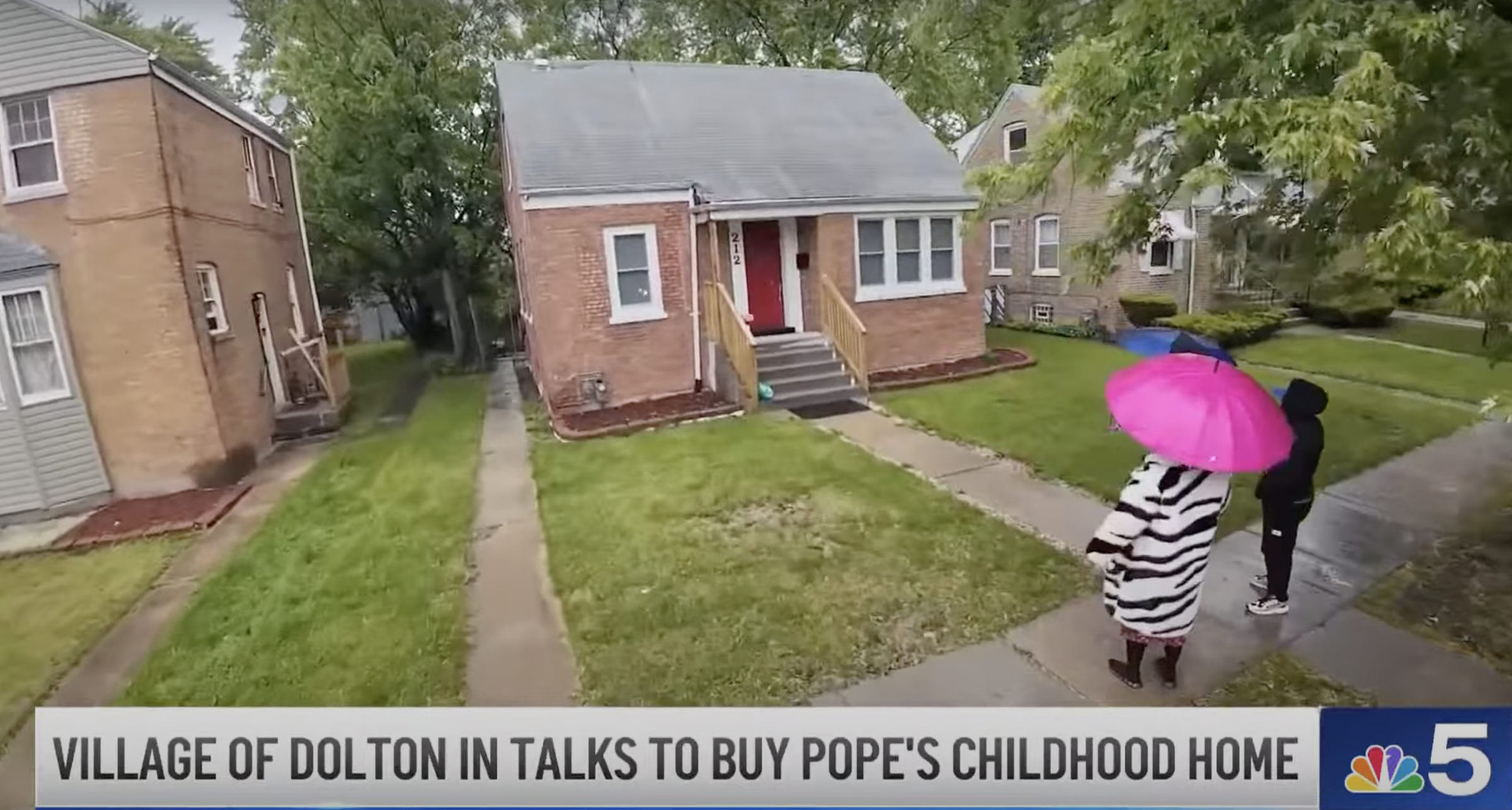 La maison d'enfance du pape Léon XIV d'après une vidéo datée du 23 mai 2025. | Source : NBC Chicago