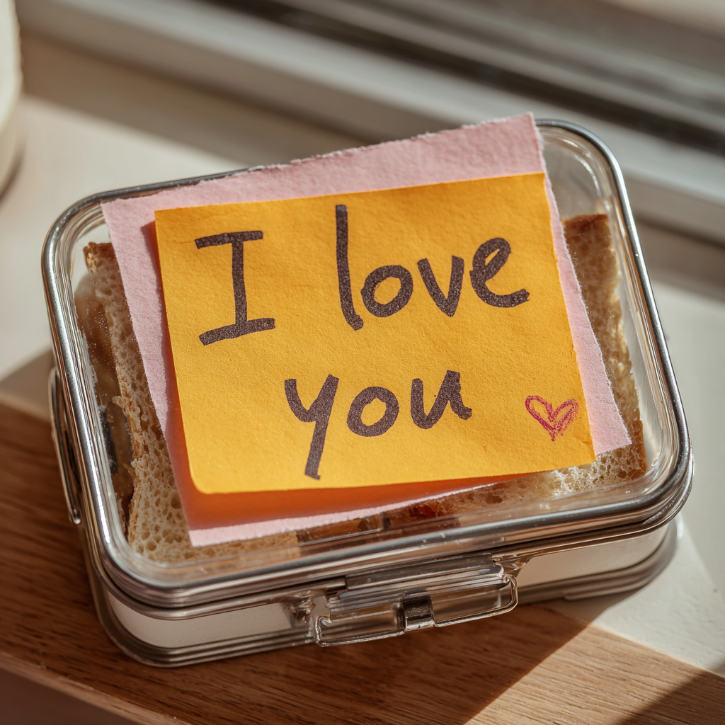 Une note autocollante sur une boîte à lunch | Source : Midjourney