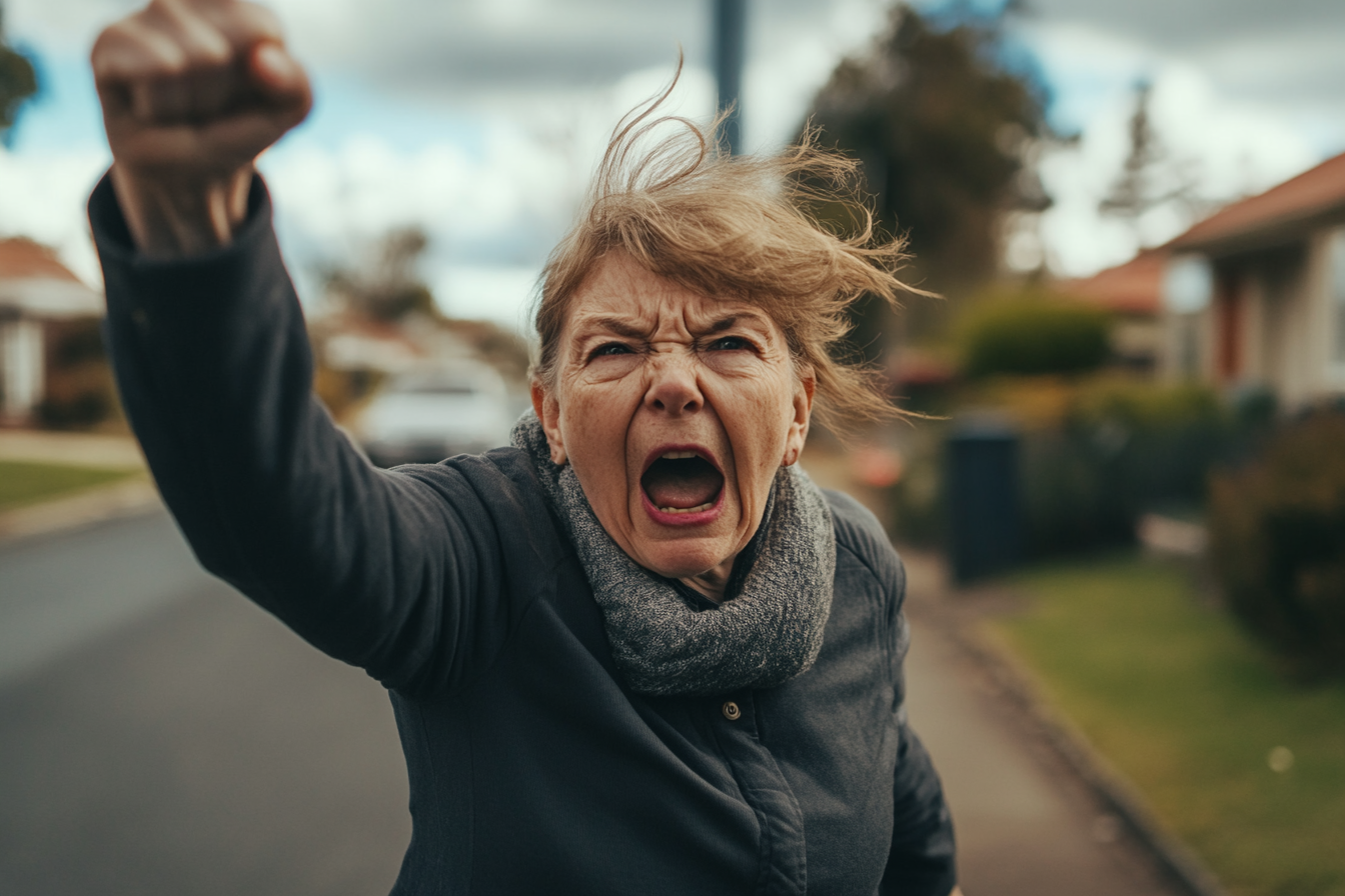 Une femme en colère qui serre le poing | Source : Midjourney