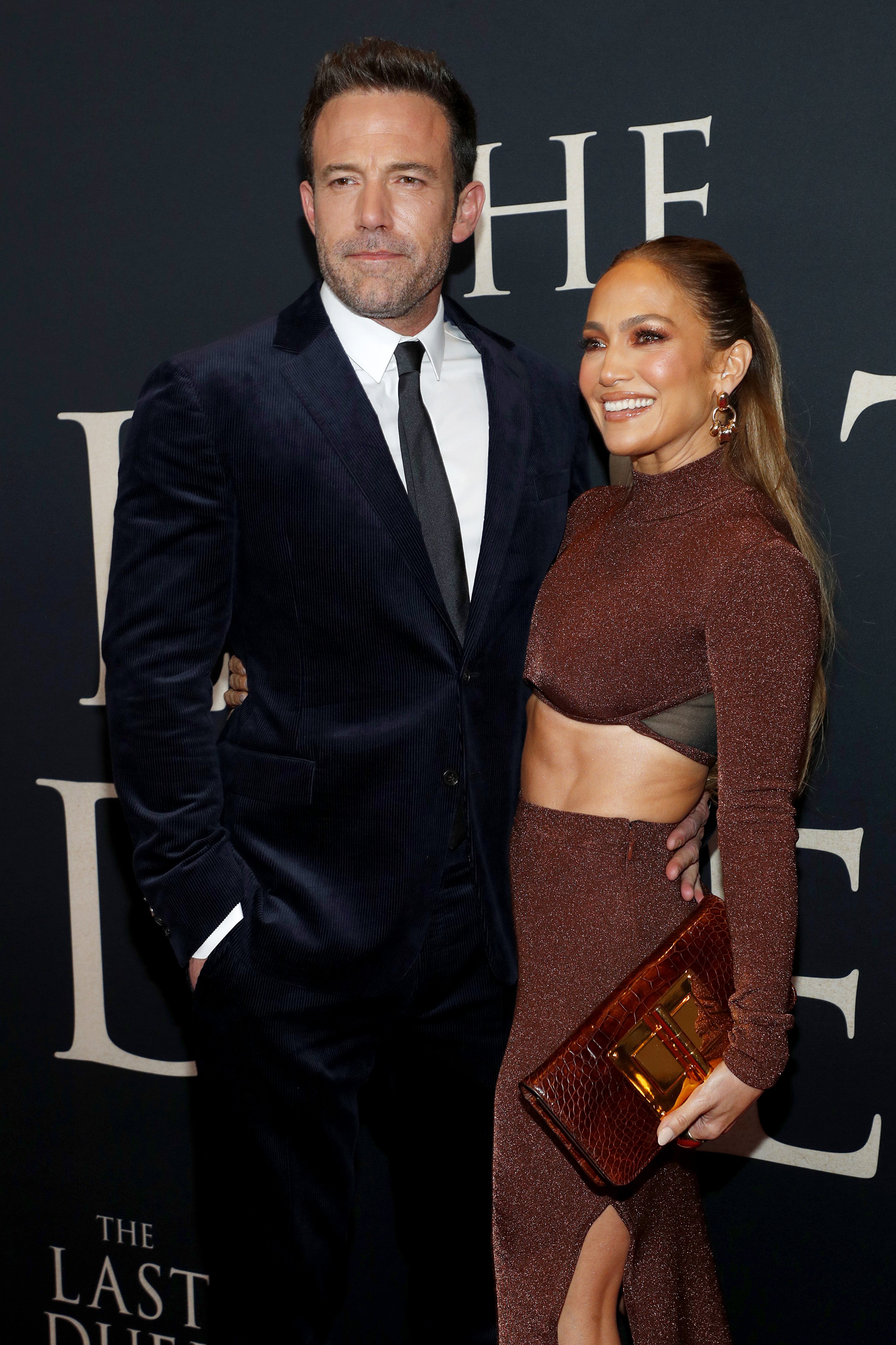 Ben Affleck et Jennifer Lopez assistent à la première de The Last Duel à New York le 09 octobre 2021 à New York City. | Source : Getty Images   