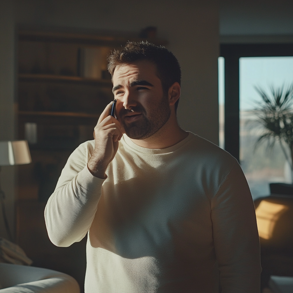 Un homme qui passe un appel téléphonique | Source : Midjourney