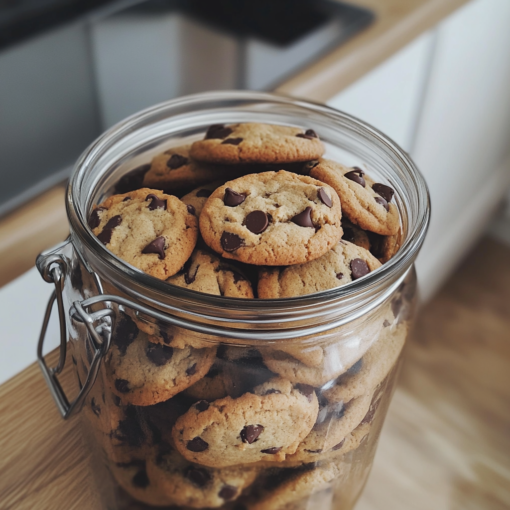 Un pot de biscuits aux pépites de chocolat | Source : Midjourney