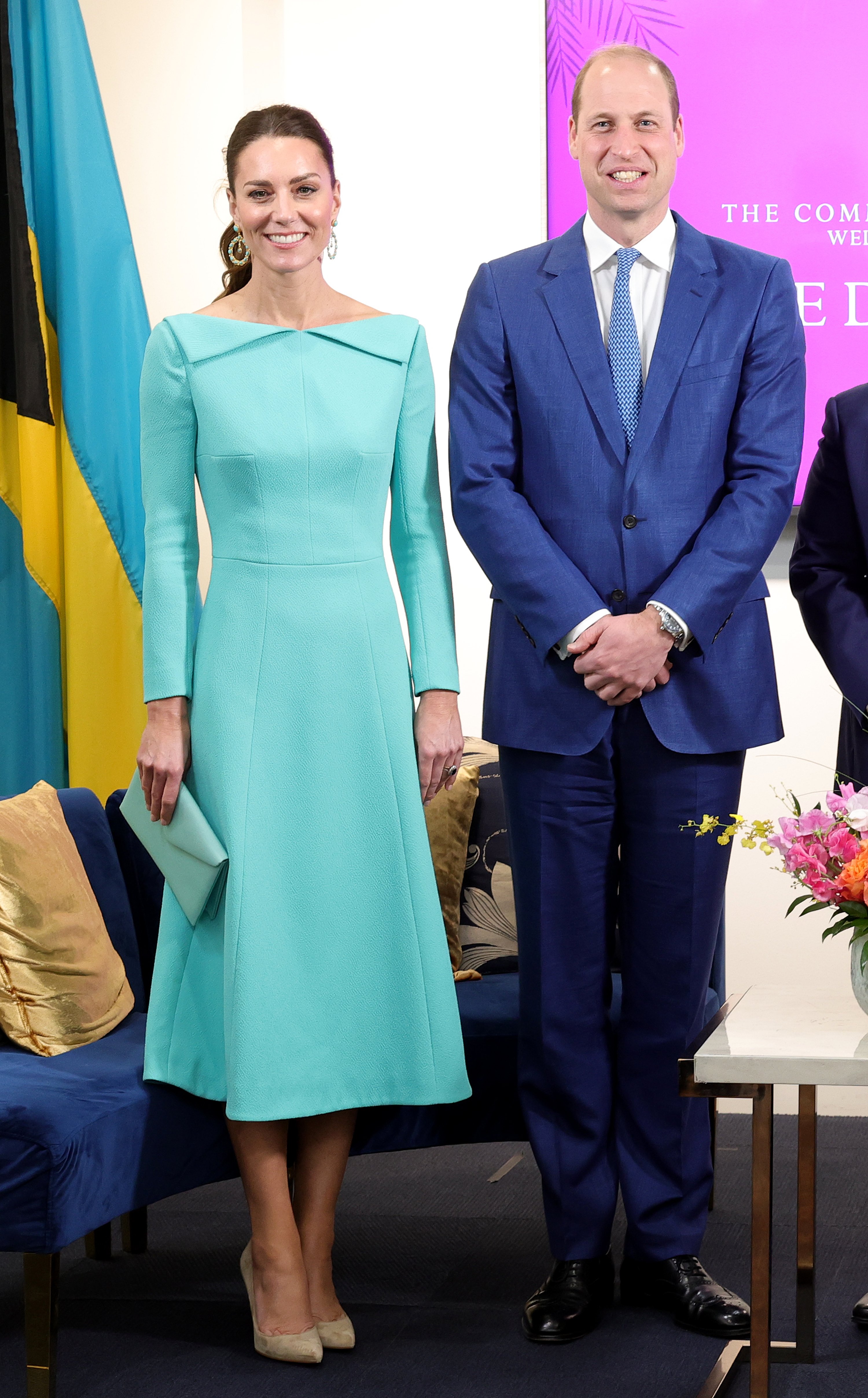 Le duc et la duchesse de Cambridge lors de leur visite au Belize, en Jamaïque et aux Bahamas au nom de Sa Majesté la Reine à l'occasion du jubilé de platine le 24 mars 2022 | Source : Getty Images