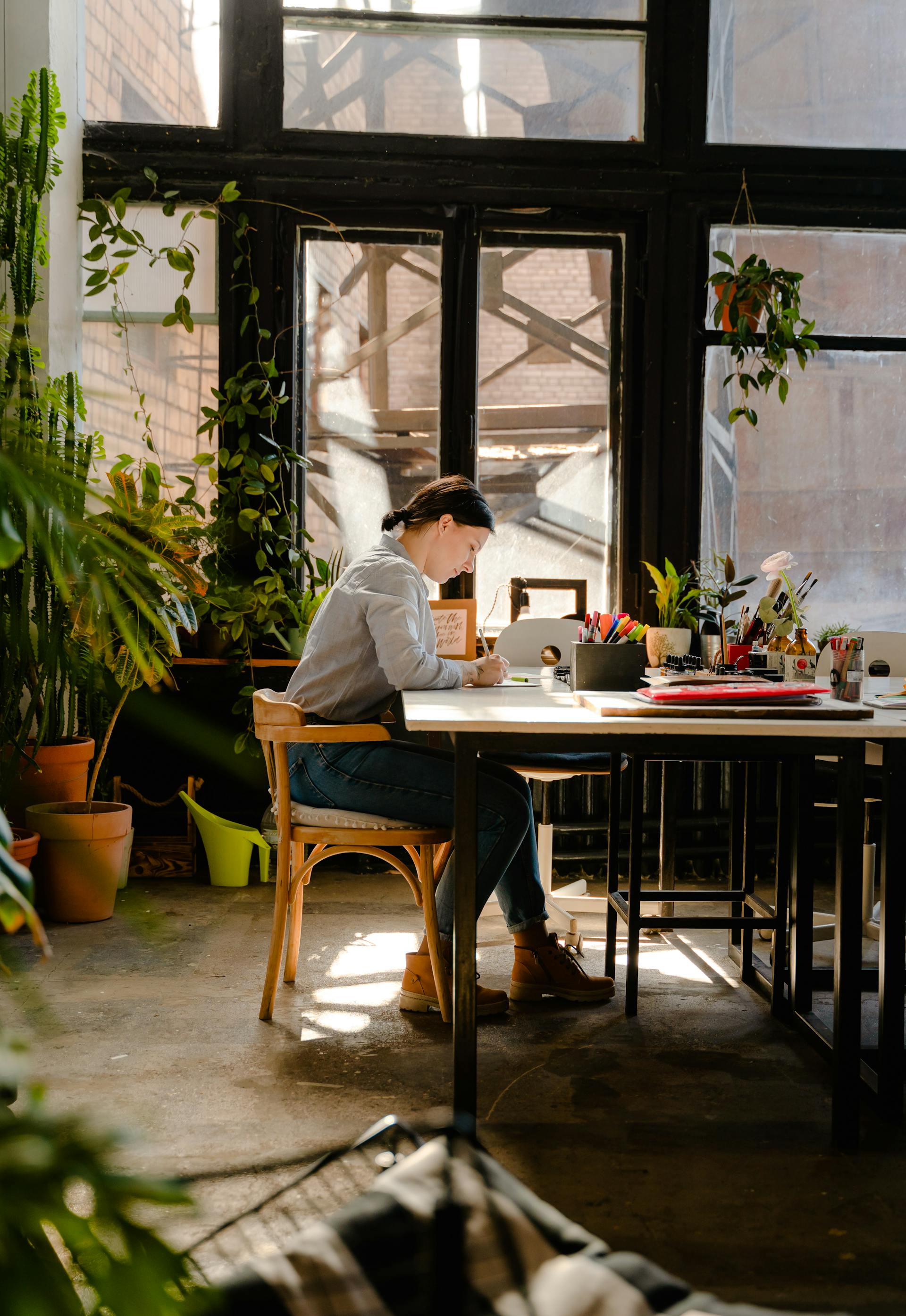 Une femme travaillant sur un projet d'artisanat | Source : Pexels