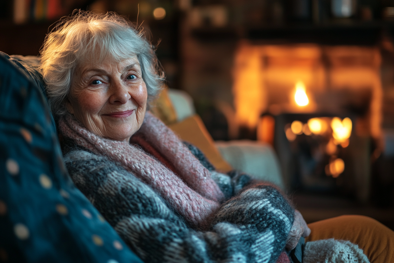 Une femme âgée assise dans un fauteuil | Source : Midjourney