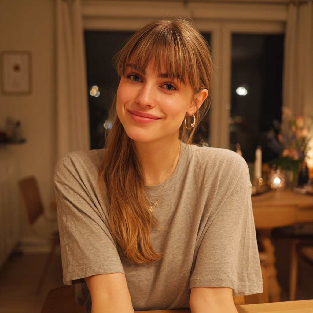 Gros plan sur une femme souriante | Source : Midjourney