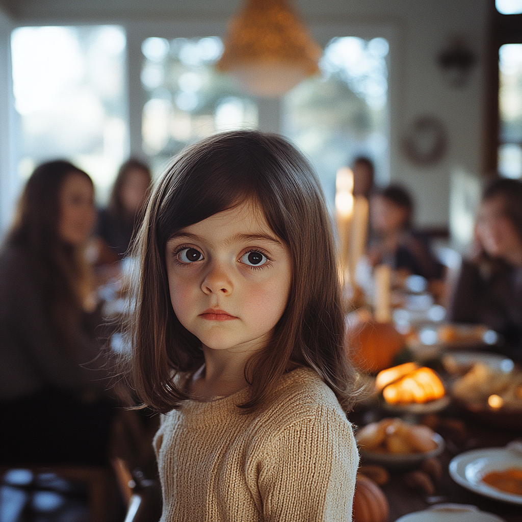 Une petite fille qui regarde quelqu'un | Source : Midjourney