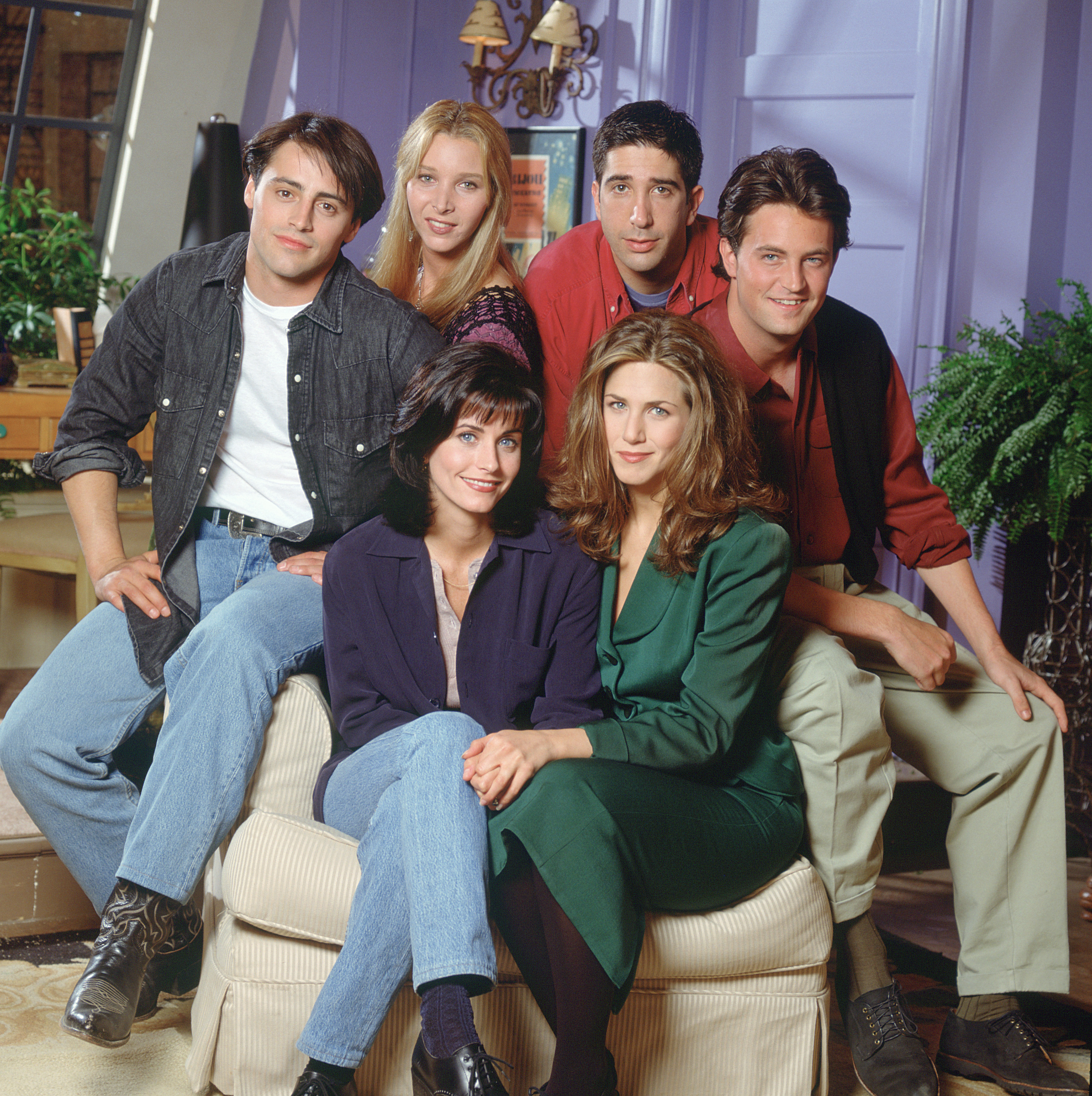 Matt LeBlanc et ses coéquipiers de "Friends", vers 1994. | Source : Getty Images