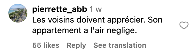 Commentaire d'internaute sur la vidéo de l'appartement de Loana | Source : capture Instagram@publicfr