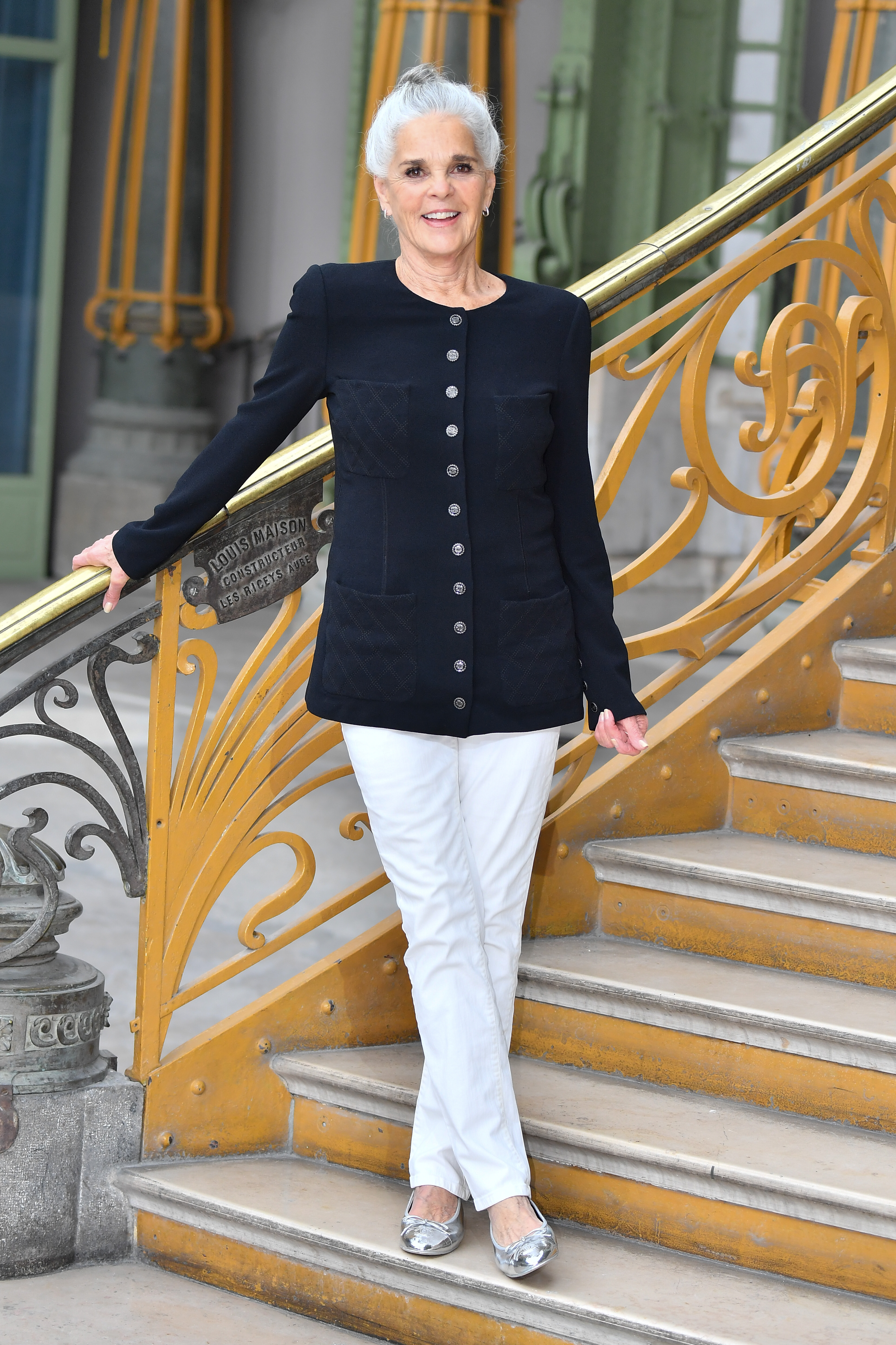 Ali MacGraw au photocall de la collection croisière 2020 de Chanel, le 3 mai 2019, à Paris | Source : Getty Images