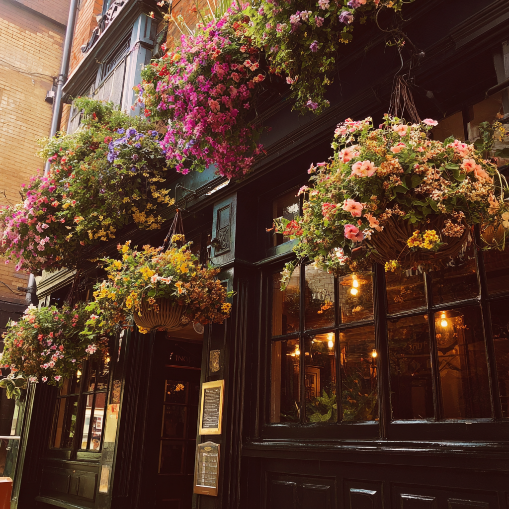 L'extérieur d'un pub | Source : Midjourney