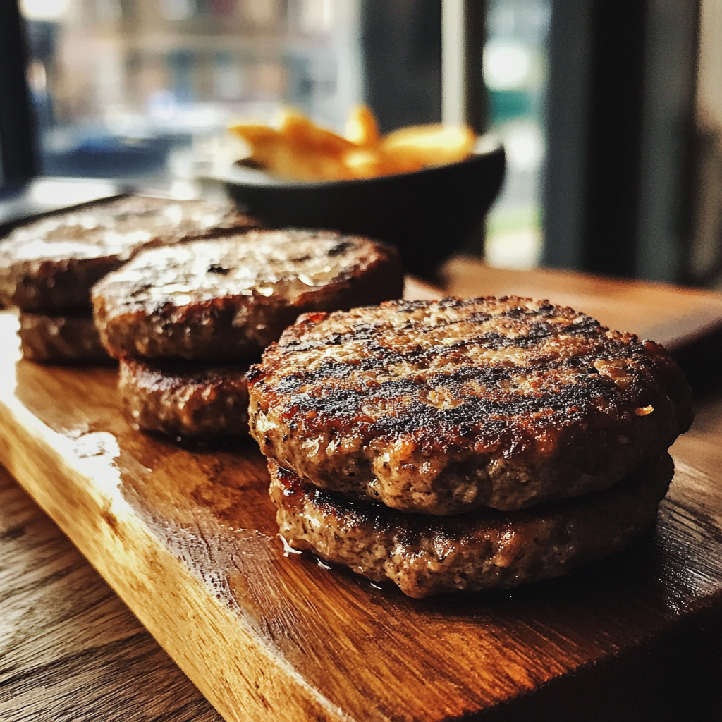 Galettes de hamburger maison | Source : Midjourney