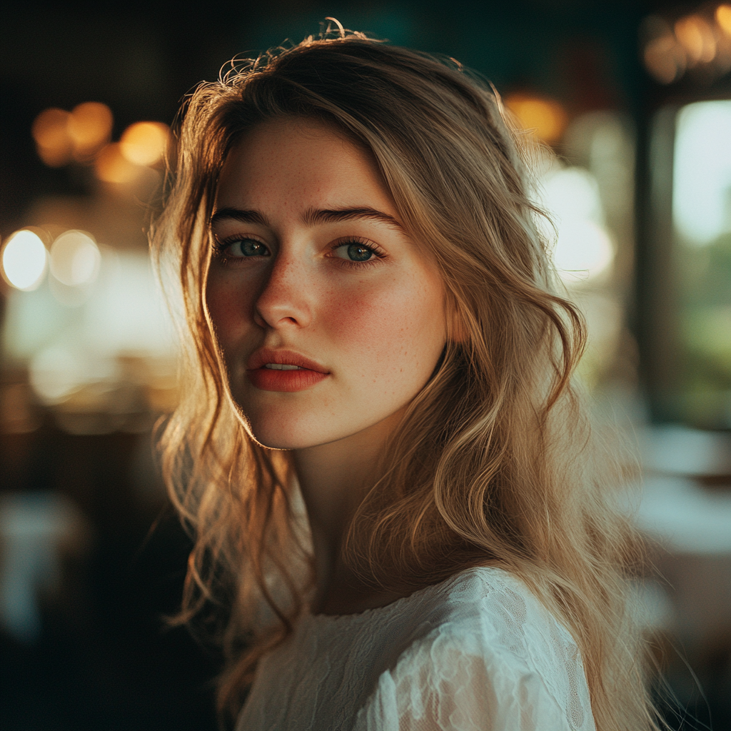 Une femme dans un restaurant | Source : Midjourney