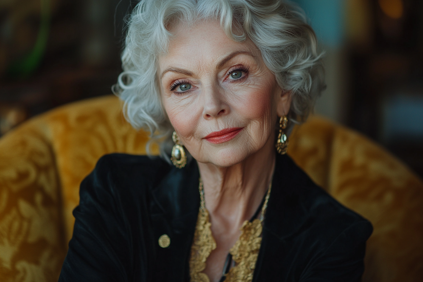 Une femme âgée avec un faux sourire | Source : Midjourney