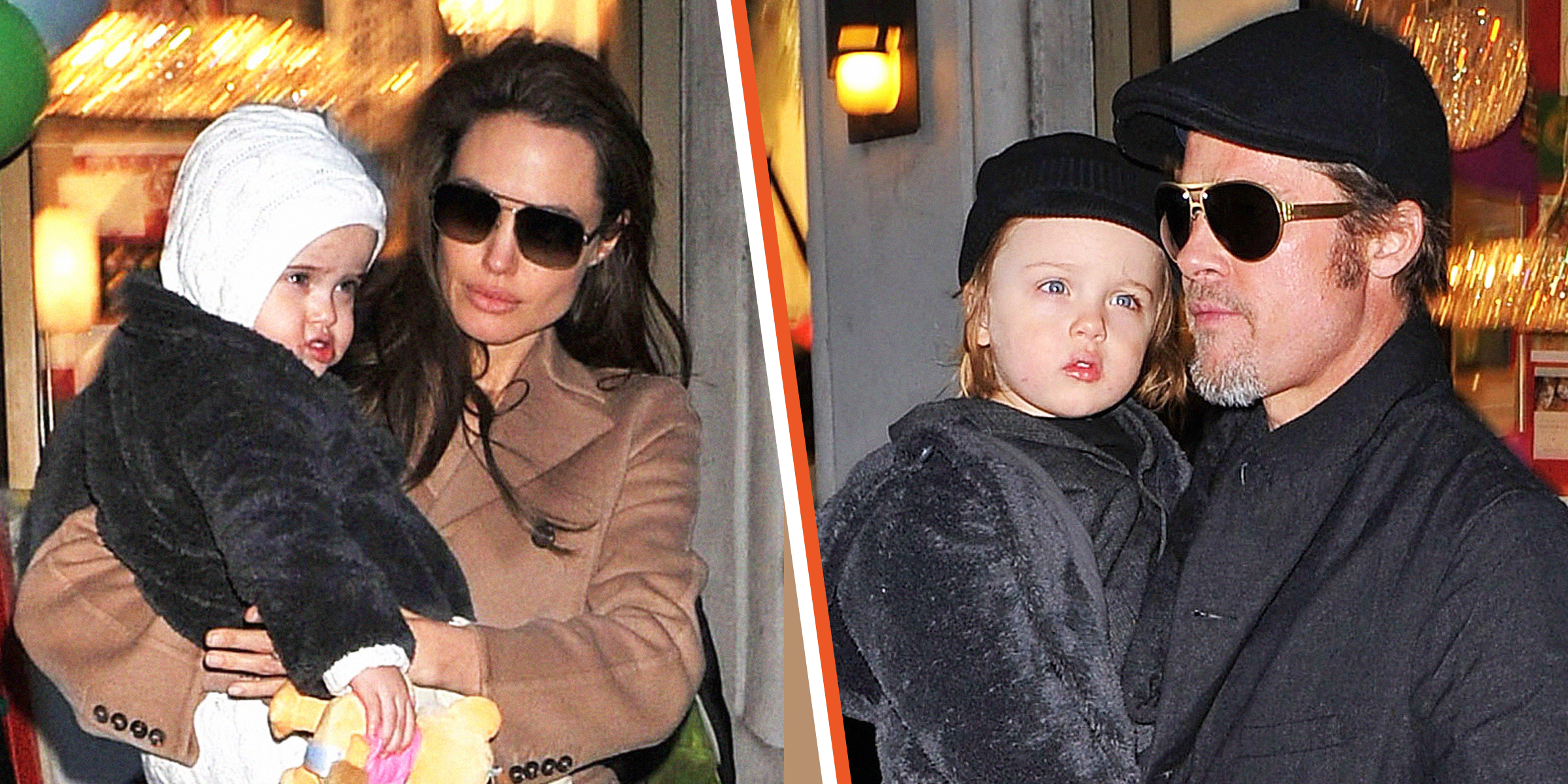 Angelina Jolie avec Vivienne Jolie-Pitt | Brad Pitt avec Vivienne Jolie-Pitt | Source : Getty Images