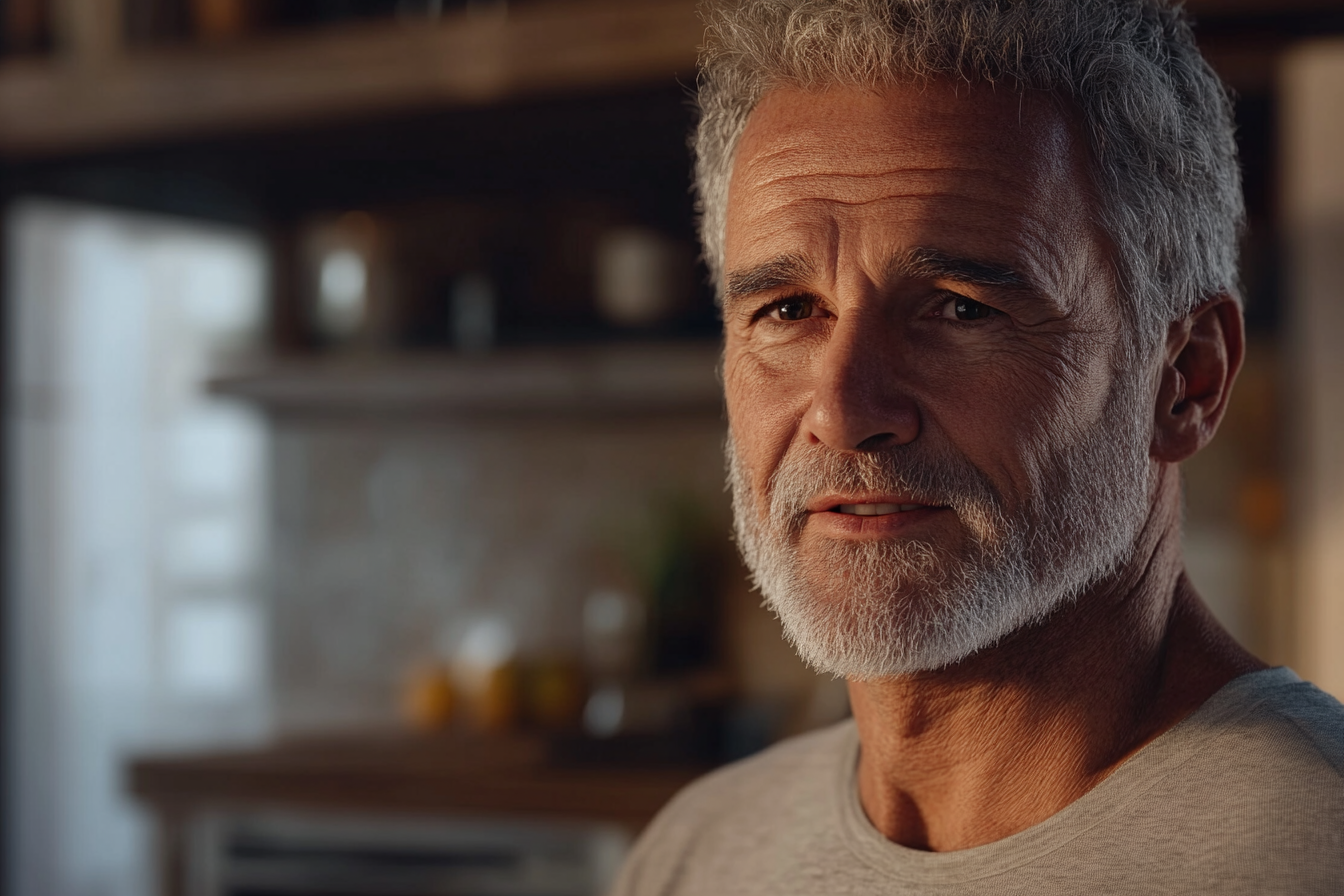 Un homme debout dans la cuisine | Source : Midjourney