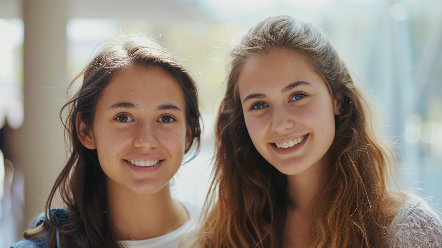 Adolescentes souriantes | Source : Midjourney