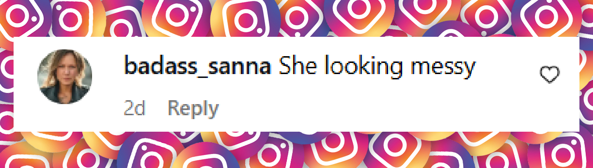 Un commentaire sous un post partagé le 5 août 2025. | Source : Instagram/purepeople