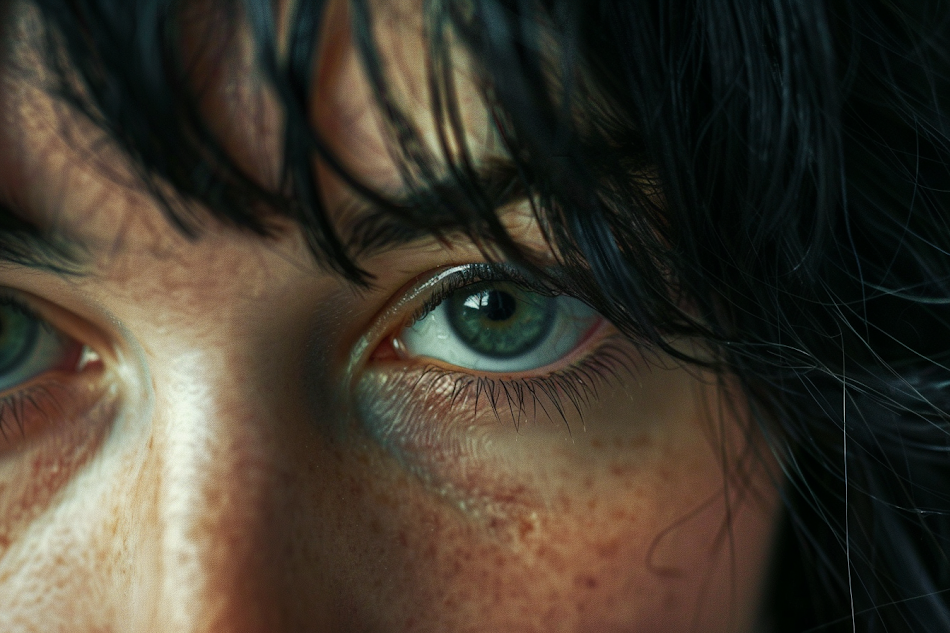 Gros plan sur les yeux d'une femme curieuse | Source : Midjourney