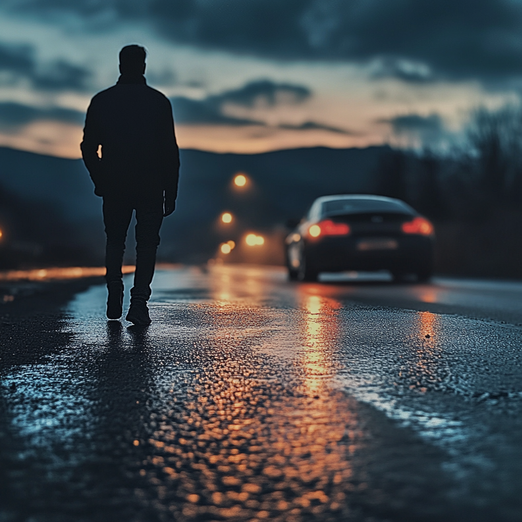 Un homme marchant vers sa voiture | Source : Midjourney