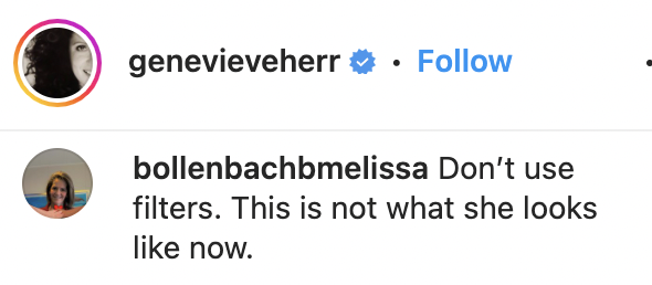 Un commentaire d'un fan sur le post de Genevieve Herr de Julia Roberts en tant qu'égérie de Chopard le 16 mars 2023. | Source : Instagram/genevieveherr