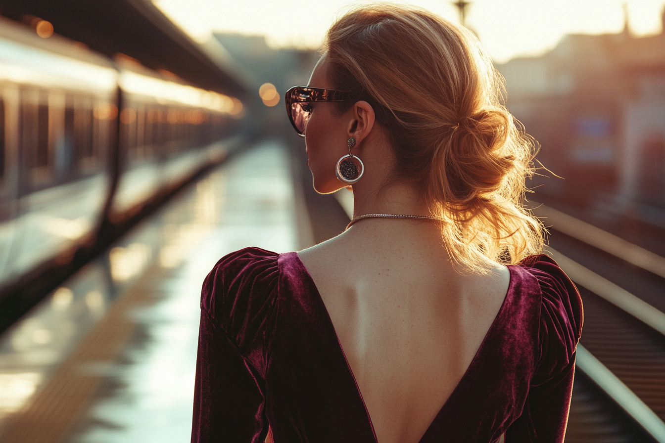 Une femme dans une gare | Source : Midjourney