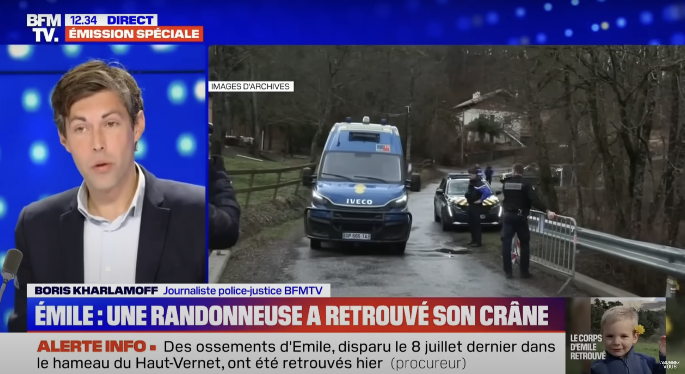 Un fourgon de police près du Haut-Vernet, comme on le voit dans une vidéo datant du 31 mars 2024 | Source : YouTube/BFMTV