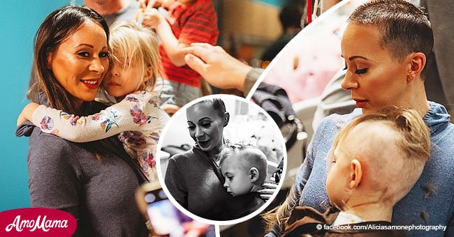 Une famille se rase la tête pour soutenir une petite fille atteinte d'un cancer
