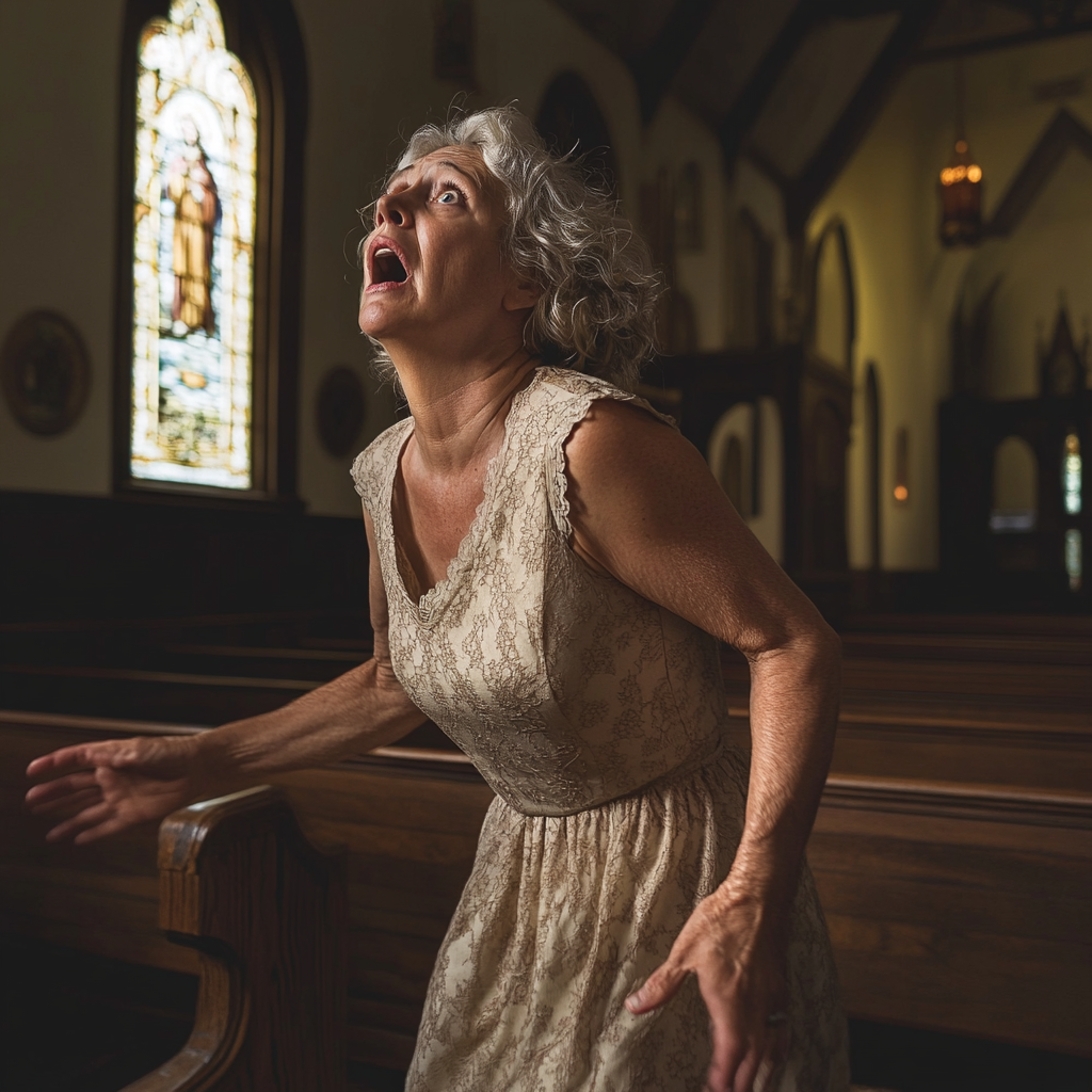 Une femme âgée paniquée | Source : Midjourney