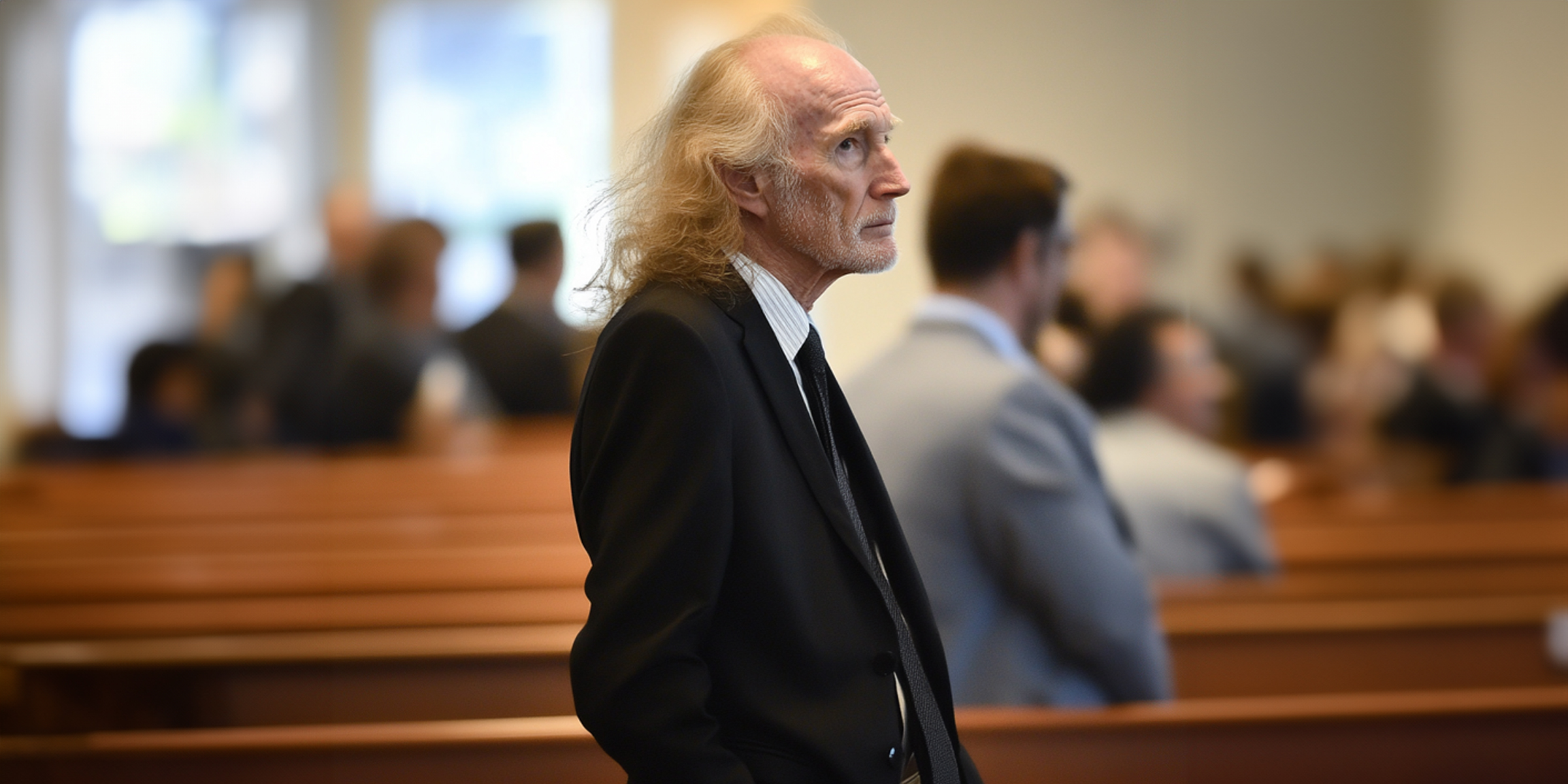 Un homme debout entre les bancs d'une église | Source : Amomama