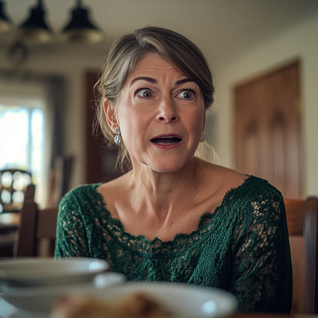 Une femme d'âge moyen choquée | Source : Midjourney