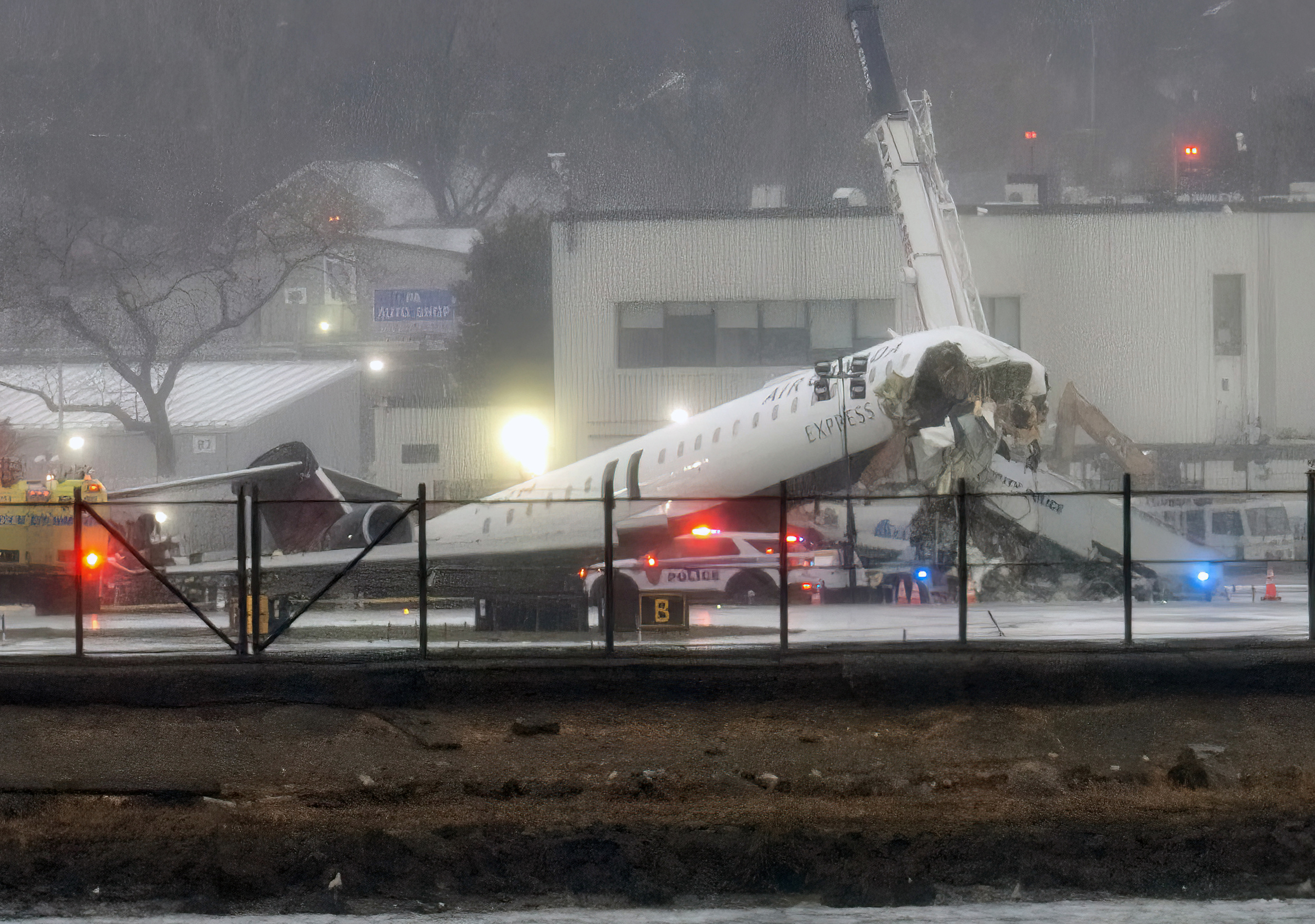 Un CRJ-900 d'Air Canada Express immobilisé sur la piste de l'aéroport LaGuardia le 23 mars 2026. | Source : Getty Images