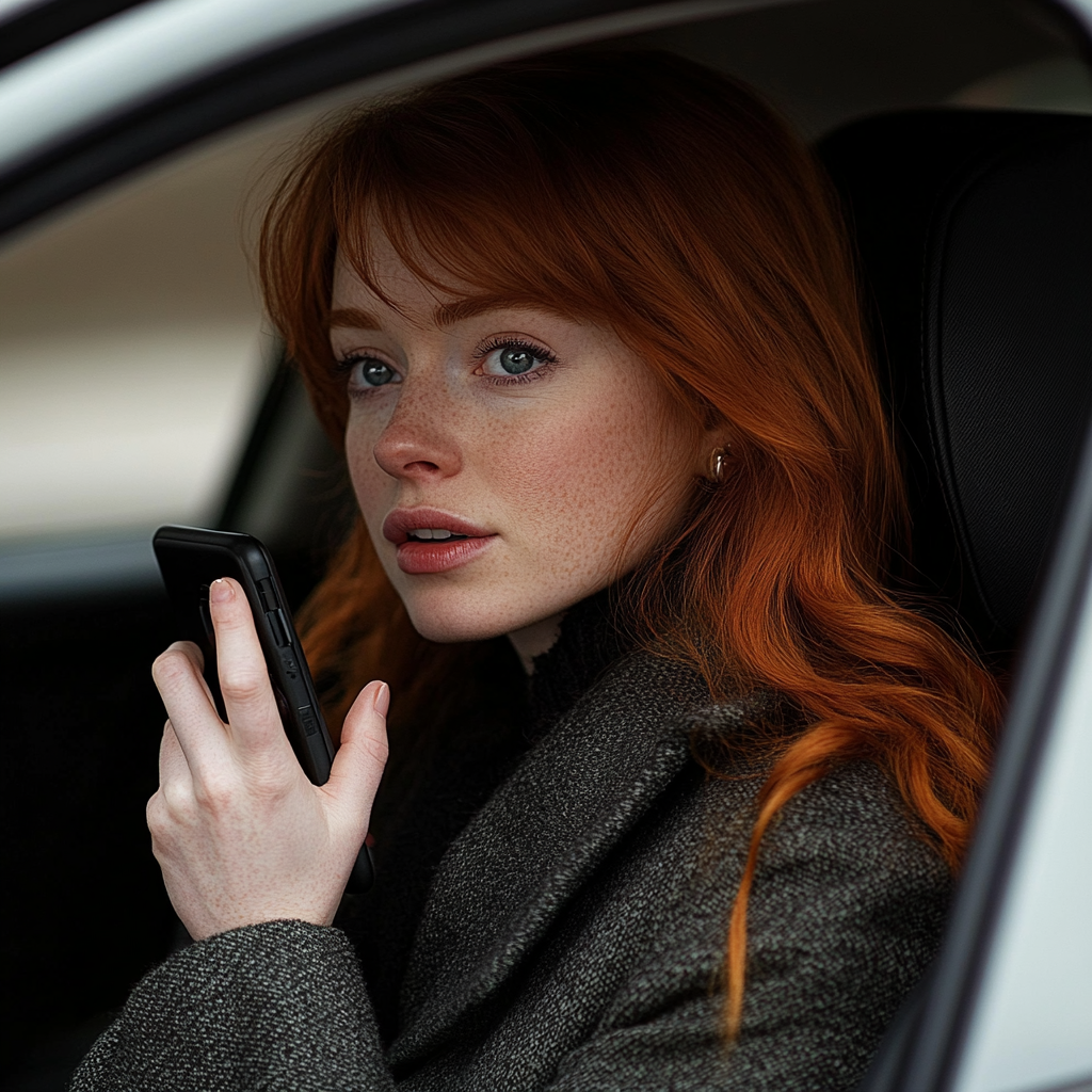 Une femme qui parle au téléphone | Source : Midjourney