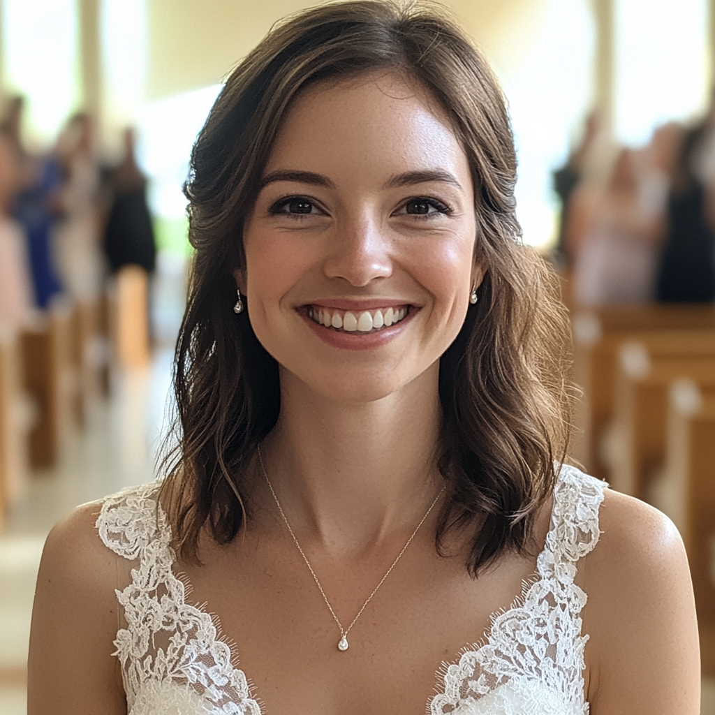 Une mariée belle et souriante | Source : Midjourney