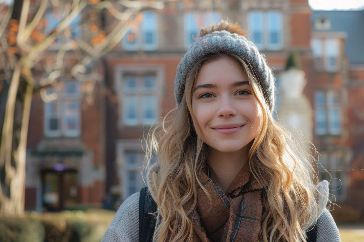 Une jeune femme souriante | Source : MidJourney