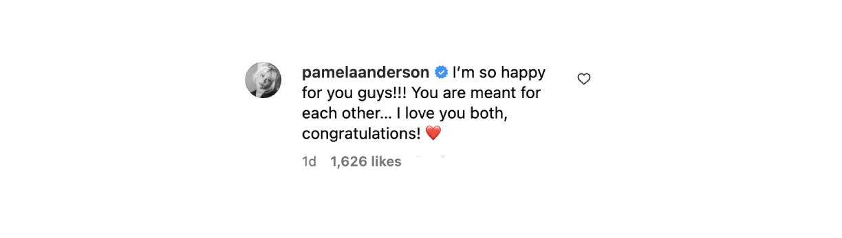 Commentaire de Pamela Anderson sur le post de son fils Dylan Jagger Lee, daté du 6 juillet 2024 | Source : Instagram/dylanjaggerlee