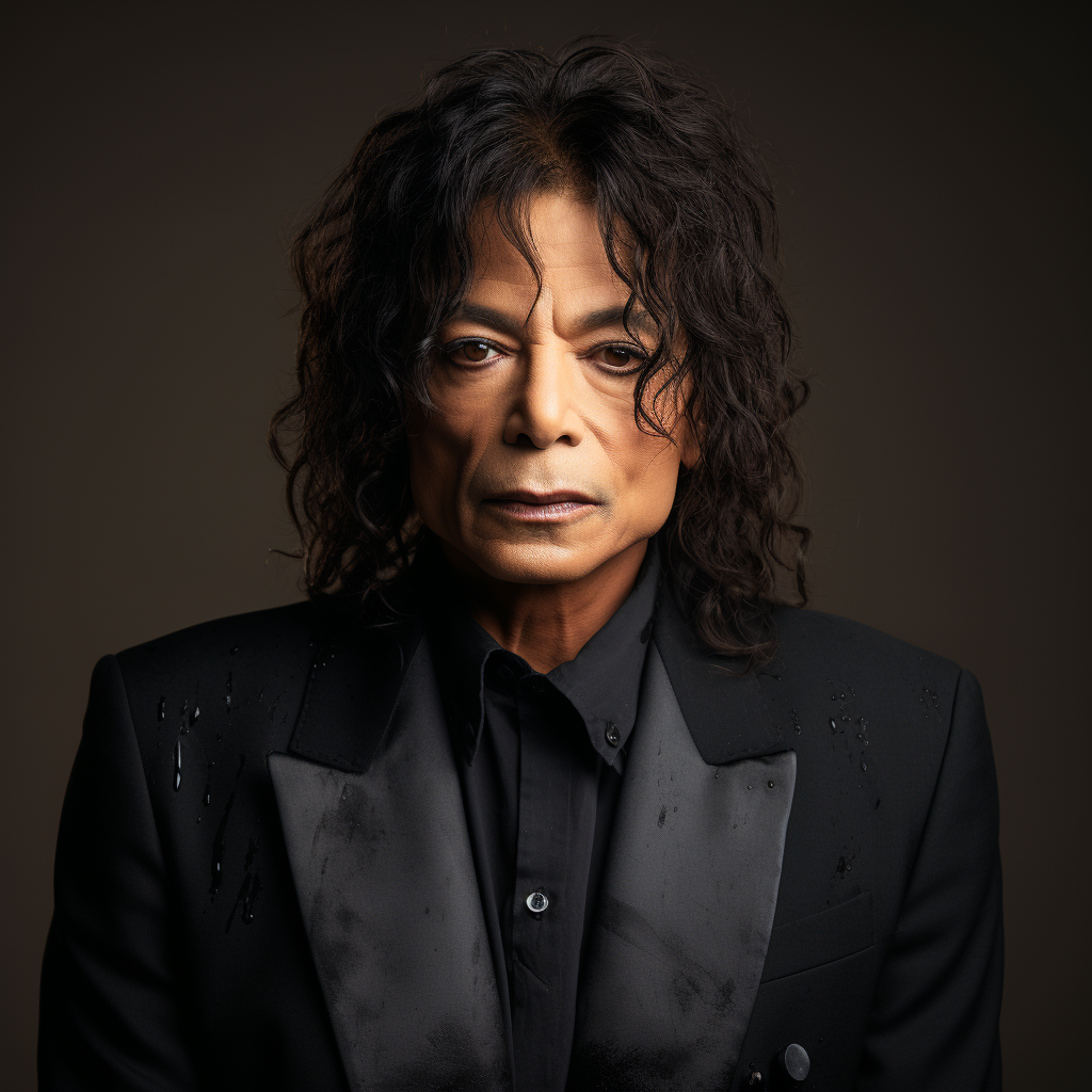 Une représentation IA de ce à quoi Michael Jackson aurait pu ressembler à 50 ans sans chirurgie plastique | Source : Midjourney