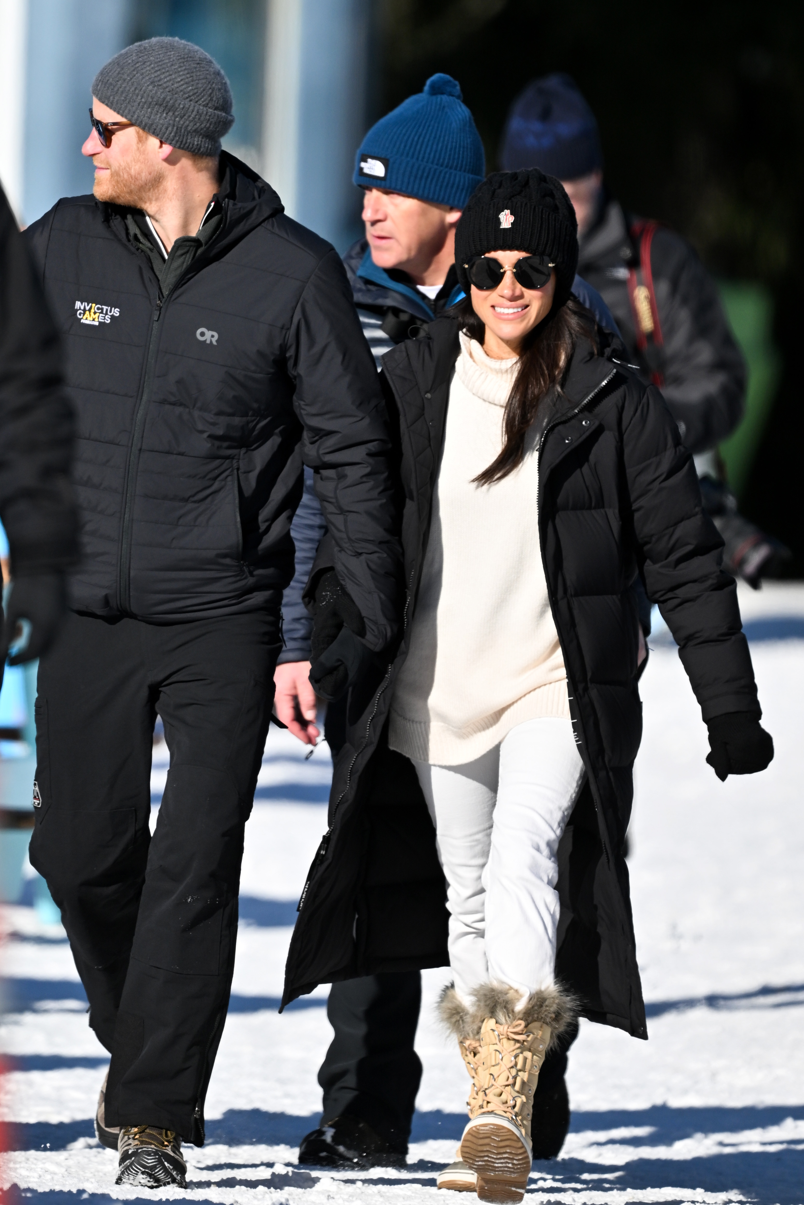 Le prince Harry, duc de Sussex, et Meghan, duchesse de Sussex, assistent à une activité de tubing pour la famille et les amis lors du troisième jour des Invictus Games 2025, le 11 février 2025 | Source : Getty Images