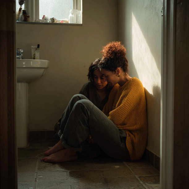 Deux femmes qui parlent | Source : Midjourney